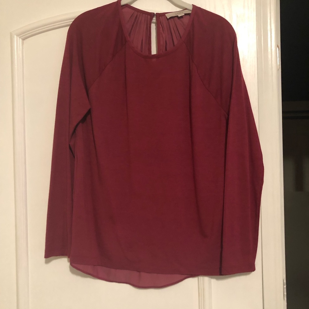 Loft maroon blouse